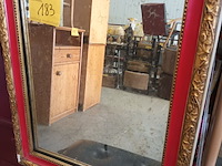 Lot 183 - spiegel en voetbank. 2 stuks - afbeelding 2 van  2