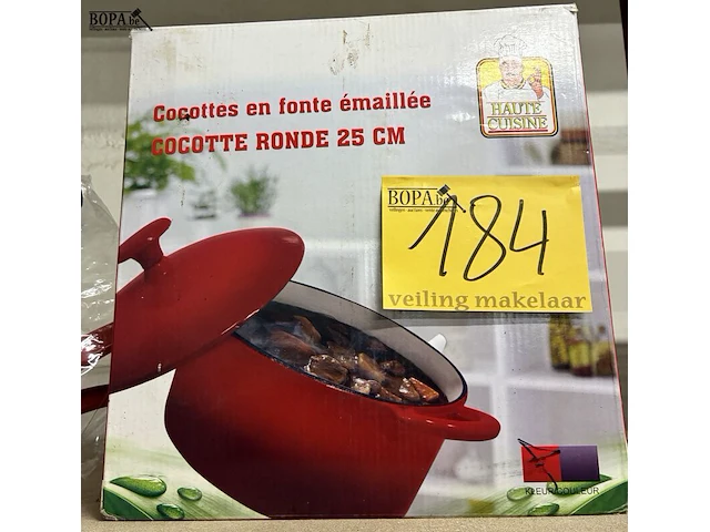 Lot 184 - gietijzeren cocotte rond 25cm - afbeelding 1 van  1