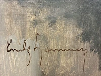 Lot 184 - ingelijste landschapsschilderij - getekend - afbeelding 2 van  2