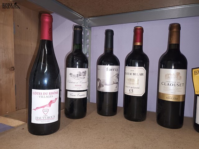 Lot 185 - flessen rode wijn. 10 stuks - afbeelding 2 van  3