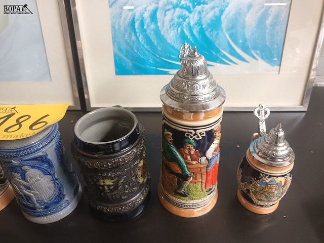 Lot 186 - bierpotten. 8 stuks - afbeelding 3 van  6