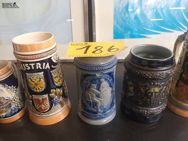 Lot 186 - bierpotten. 8 stuks - afbeelding 4 van  6