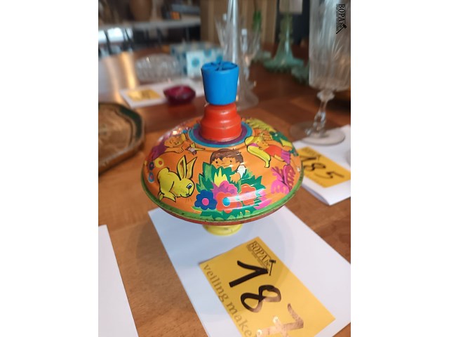 Lot 187 - blikken speelgoed tol - afbeelding 2 van  3