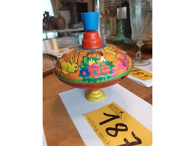 Lot 187 - blikken speelgoed tol - afbeelding 3 van  3