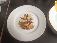 Lot 187 - borden limoges vogels. 12 stuks - afbeelding 2 van  6