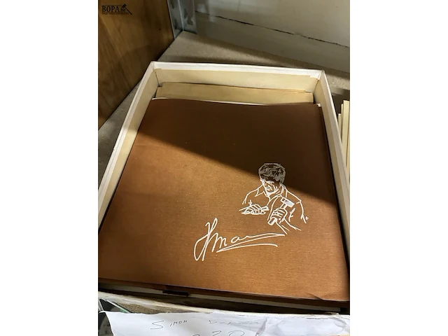Lot 188 - lot reproductie kunstwerken + cartoonaffiches - afbeelding 2 van  9
