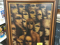 Lot 189 - schilderij ekspressie van koppen get jvb - afbeelding 1 van  7