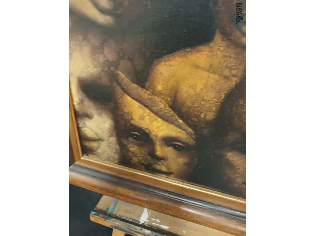 Lot 189 - schilderij ekspressie van koppen get jvb - afbeelding 3 van  7