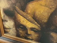 Lot 189 - schilderij ekspressie van koppen get jvb - afbeelding 3 van  7