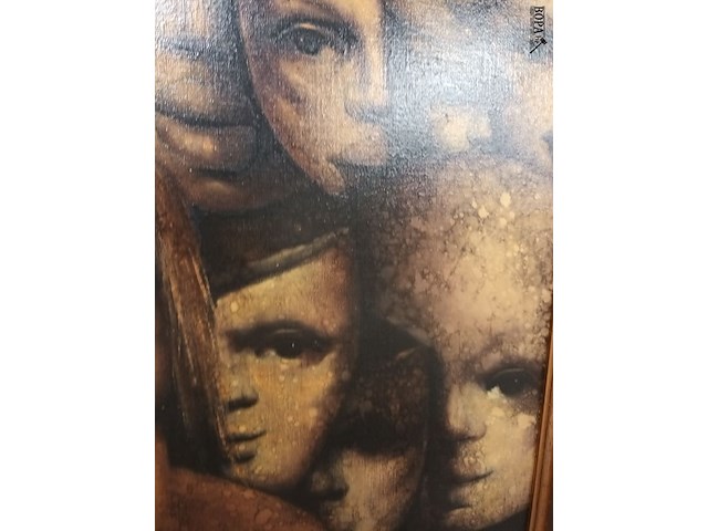 Lot 189 - schilderij ekspressie van koppen get jvb - afbeelding 6 van  7
