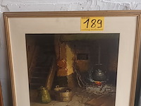 Lot 189 - schilderij open haard - afbeelding 1 van  3