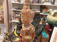 Lot 19 - houten boeddha beeld - afbeelding 2 van  4