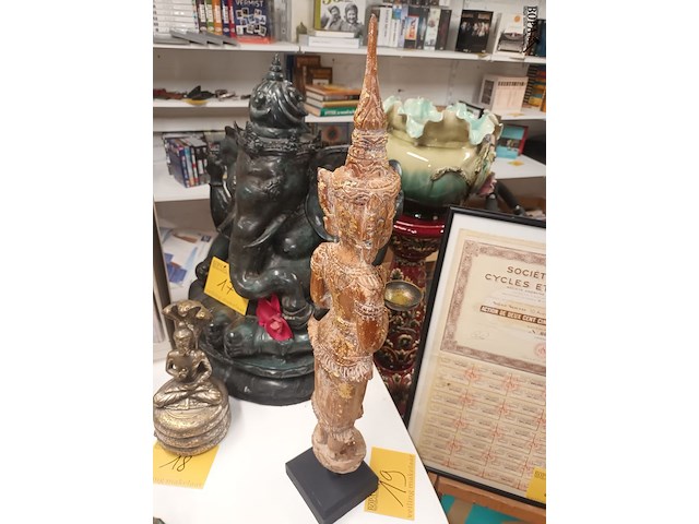 Lot 19 - houten boeddha beeld - afbeelding 4 van  4
