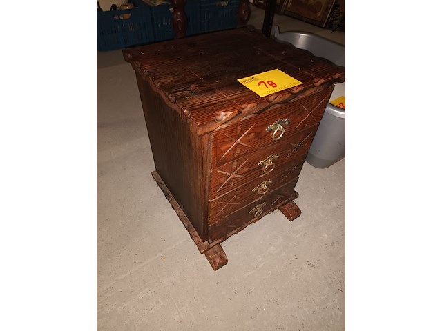 Lot 19 - houten ladekastje - afbeelding 3 van  4