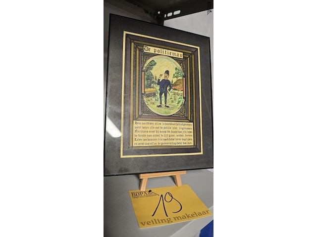 Lot 19 - kader met certificaaat getekend 1920 - afbeelding 1 van  5