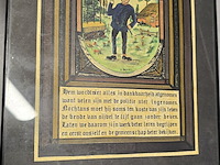 Lot 19 - kader met certificaaat getekend 1920 - afbeelding 1 van  5