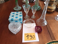 Lot 190 - glaswerk en kristal. 6 stuks - afbeelding 1 van  4