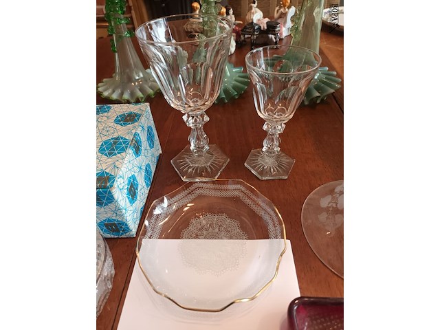 Lot 190 - glaswerk en kristal. 6 stuks - afbeelding 3 van  4