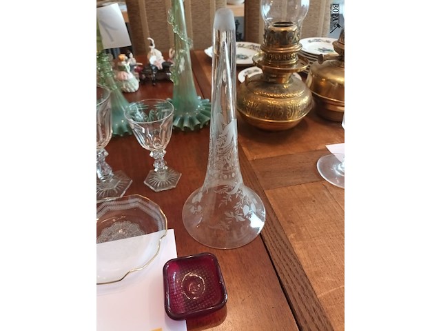 Lot 190 - glaswerk en kristal. 6 stuks - afbeelding 4 van  4