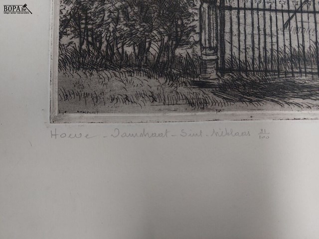 Lot 190 - pentekeningen genummerd, ong. 9 stuks - afbeelding 3 van  7