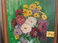 Lot 190 - schilderij bloemen - afbeelding 1 van  3