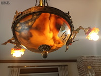 Lot 192 - antiek luster met engeltjes - afbeelding 3 van  7