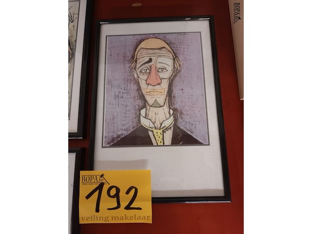 Lot 192 - kaders met clowns. 4 stuks - afbeelding 5 van  6
