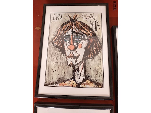 Lot 192 - kaders met clowns. 4 stuks - afbeelding 6 van  6