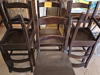 Lot 193 - café stoelen. 6 stuks - afbeelding 1 van  4