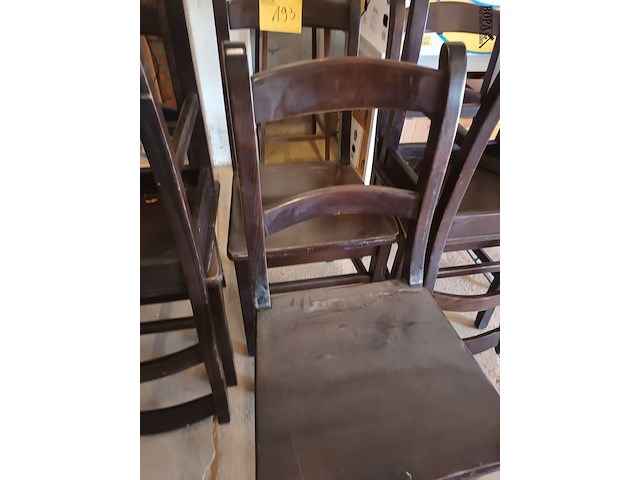 Lot 193 - café stoelen. 6 stuks - afbeelding 2 van  4
