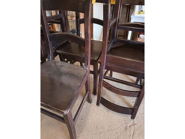 Lot 193 - café stoelen. 6 stuks - afbeelding 3 van  4