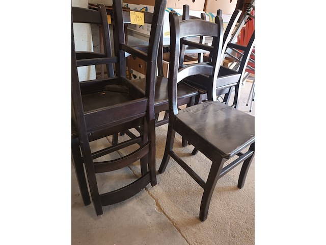 Lot 193 - café stoelen. 6 stuks - afbeelding 4 van  4