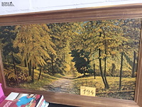 Lot 194 - kader boslandschap - afbeelding 1 van  4