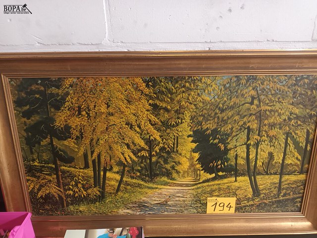 Lot 194 - kader boslandschap - afbeelding 2 van  4