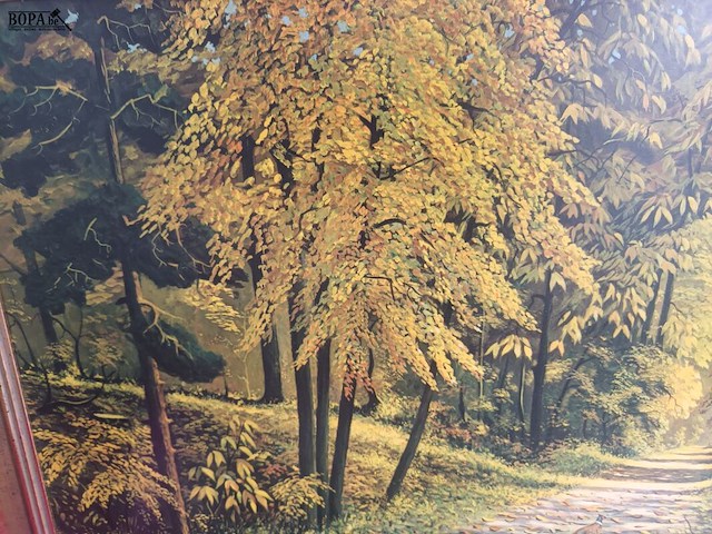 Lot 194 - kader boslandschap - afbeelding 3 van  4