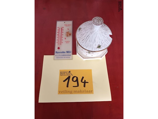 Lot 194 - meli honingpot en thermometer - afbeelding 1 van  5