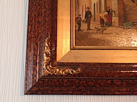 Lot 194 - schilderij mensen op straat - afbeelding 3 van  3