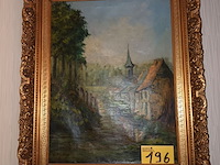 Lot 196 - schilderij landschap - afbeelding 1 van  5