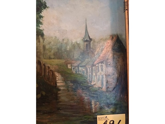 Lot 196 - schilderij landschap - afbeelding 2 van  5