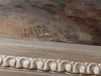 Lot 197 - schilderij huis in de bergen get meyer 1880 - afbeelding 2 van  2