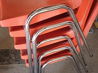 Lot 197 - vintage oranje stoelen belgium. 6 stuks - afbeelding 3 van  3