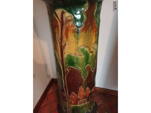 Lot 197 - vlaams aardewerk bloempot op staander - afbeelding 4 van  6