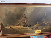 Lot 198 - kader boten op zee - afbeelding 1 van  5