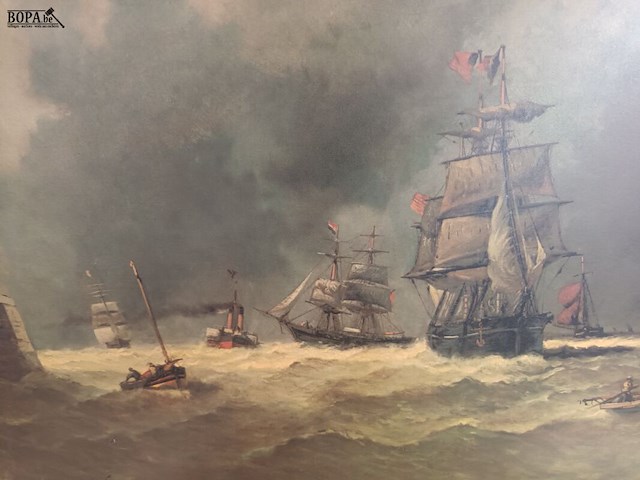 Lot 198 - kader boten op zee - afbeelding 2 van  5