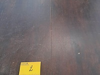 Lot 2 - antieke uitschuifbare tafel eikenhout 5 stoelen leder - afbeelding 2 van  4