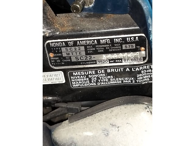 Lot 2 - honda sc22 (1994-chass.sc224300139) - afbeelding 2 van  11