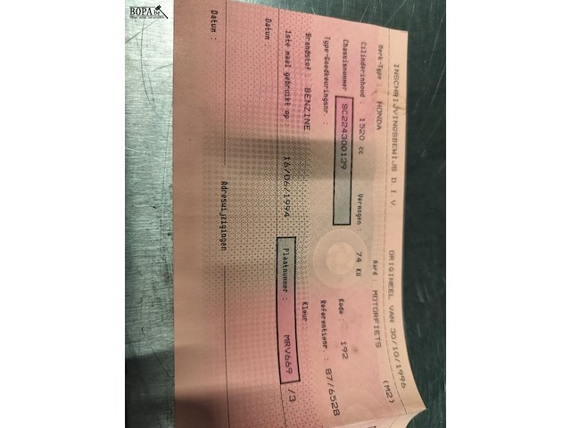 Lot 2 - honda sc22 (1994-chass.sc224300139) - afbeelding 3 van  11