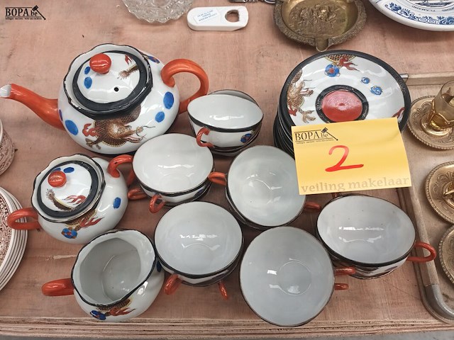 Lot 2 - japans theeservies. 27 stuks - afbeelding 1 van  5