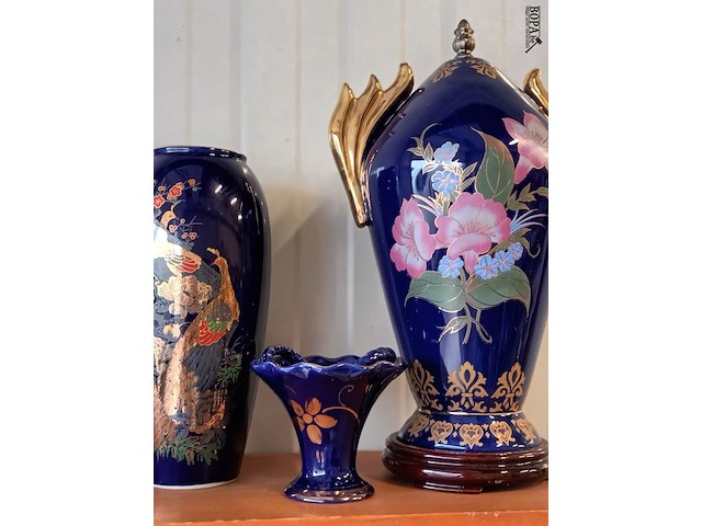 Lot 2 - kobalt blauw deco. 8 stuks - afbeelding 4 van  5