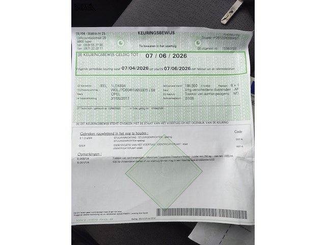 Lot 2 - opel vivaro (2017-chass.w0lj7d604hv653975) - afbeelding 6 van  18